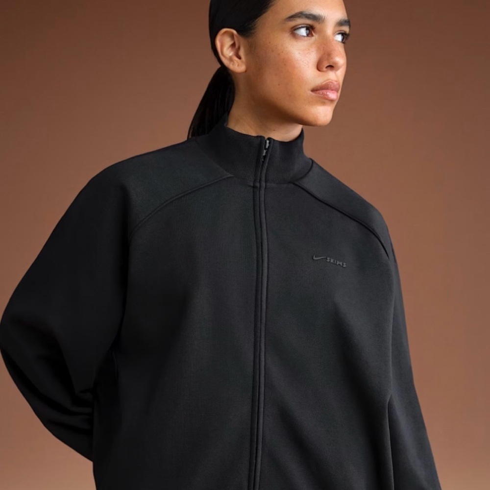 NWT Nike x Skims Matte Tricot Oversized Track Jacket in Obsidian Size XS